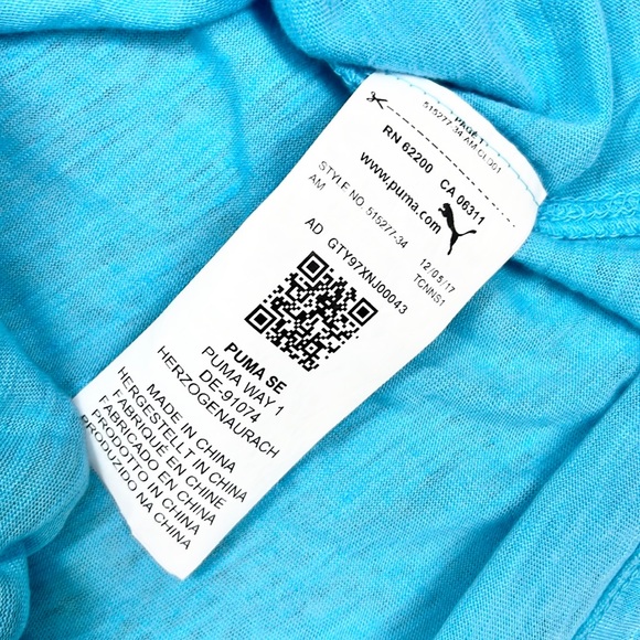 PUMA | 🐈‍⬛ Bright Blue “SWEAT NOW SHINE LATER” Print Racerback Tank Top - Picture 5 of 9